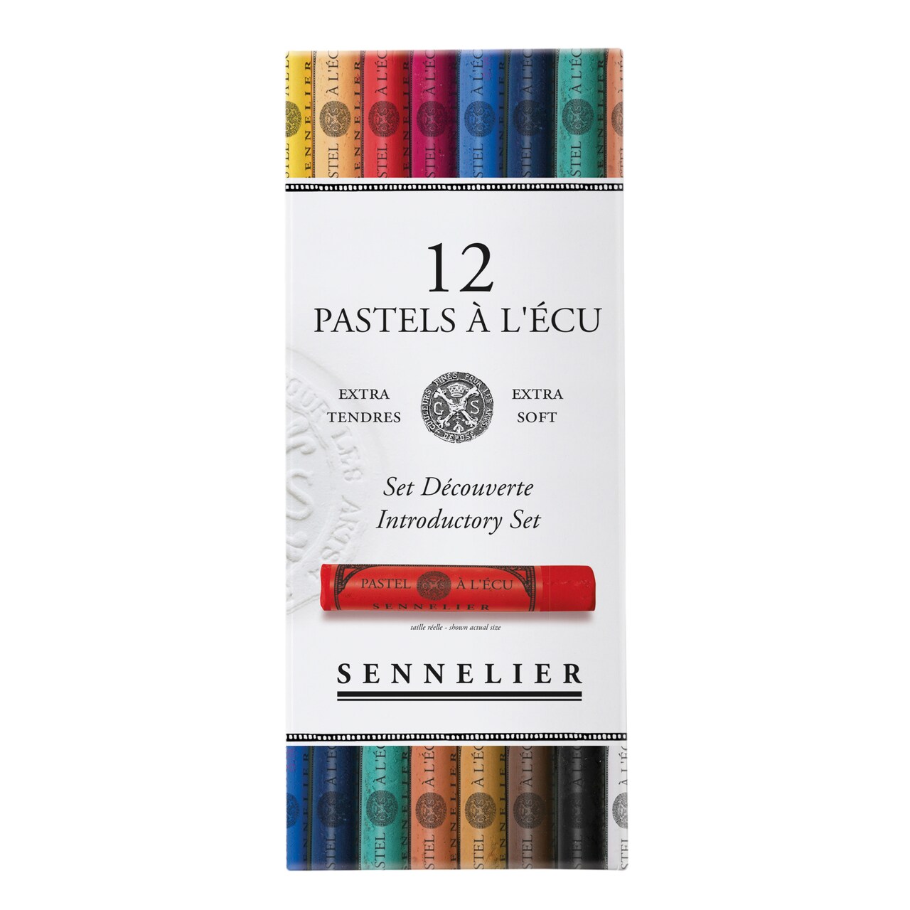 Sennelier Extra-Soft Pastel Full Stick Set, 12-Colors, Introductory Colors